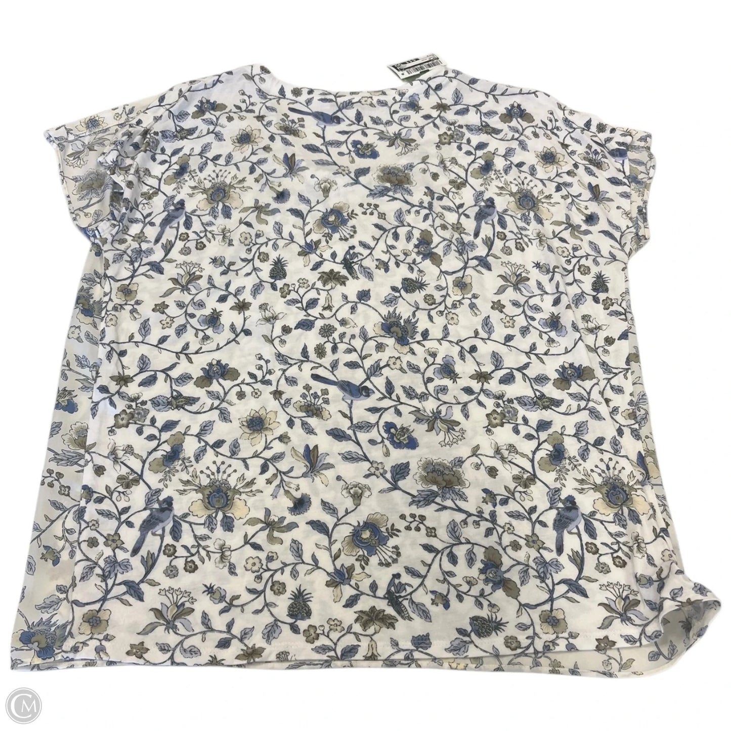 Top Short Sleeve By Loft In Floral Print, Size: M