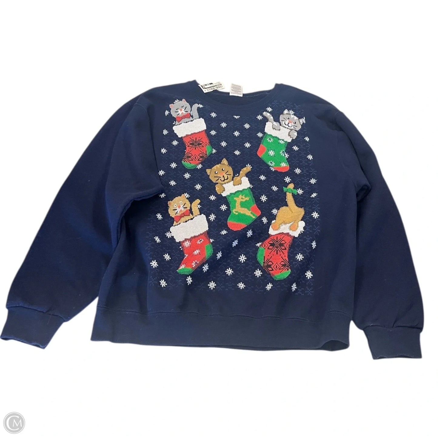 Sweatshirt Crewneck By Jerzees In Navy, Size: L