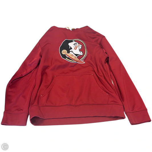 Sweatshirt Hoodie By Majestic In Red, Size: M