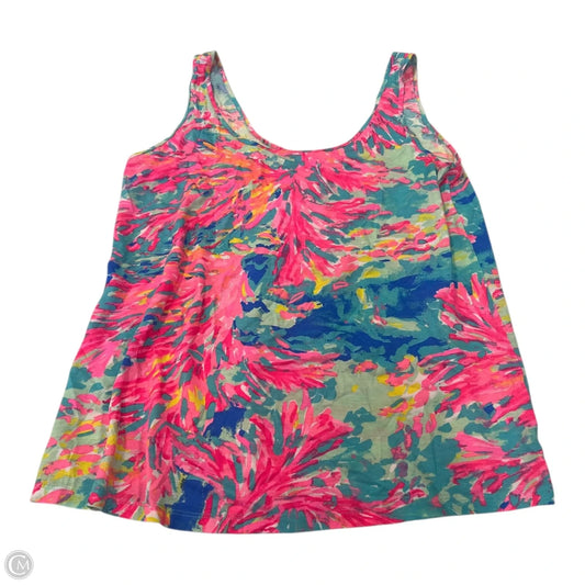 Tank Top Designer By Lilly Pulitzer In Blue & Pink, Size: S