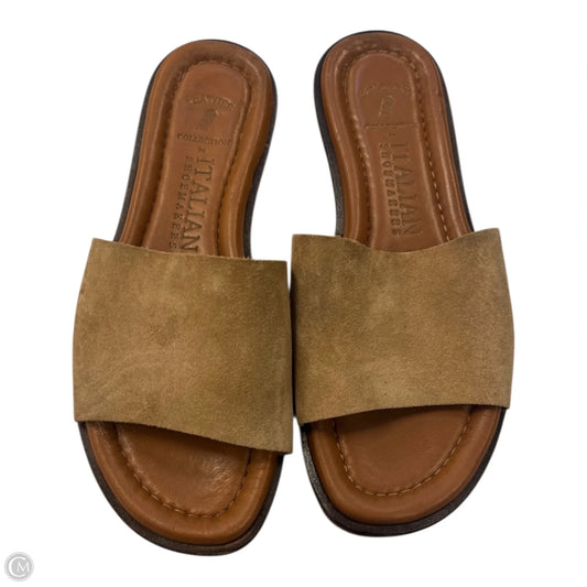 Sandals Flats By Italian Shoemakers In Brown, Size: 6