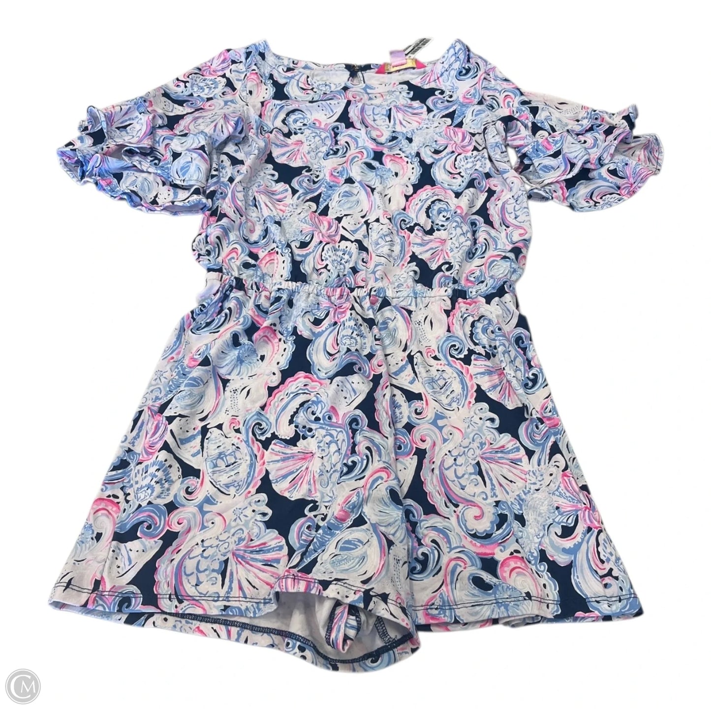 Romper Designer By Lilly Pulitzer In Blue & Pink, Size: S