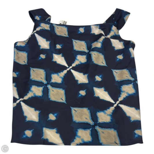 Top Sleeveless By Banana Republic In Blue & Cream, Size: L