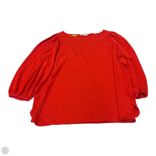Top Long Sleeve By Max Studio In Orange, Size: 2x