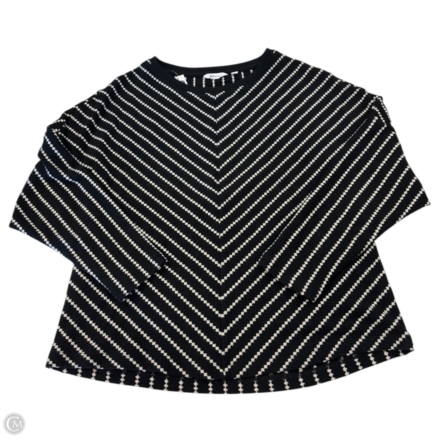 Sweater By Clothes Mentor In Black & Cream, Size: M