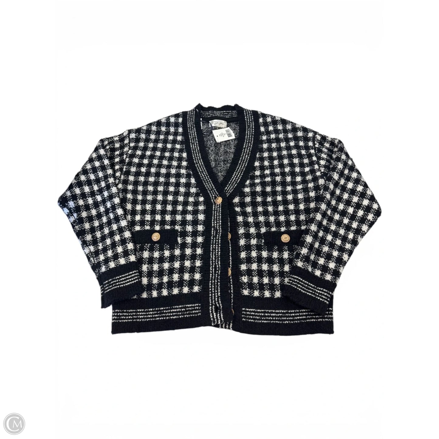 Cardigan By Rd Style In Blue & White, Size: S