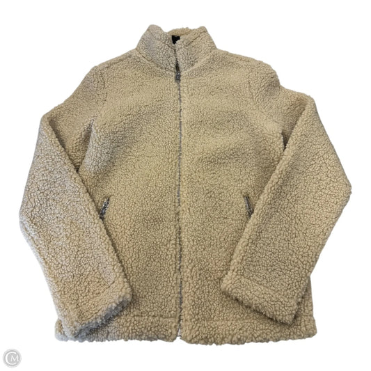 Jacket Faux Fur & Sherpa By H&m In Tan, Size: S