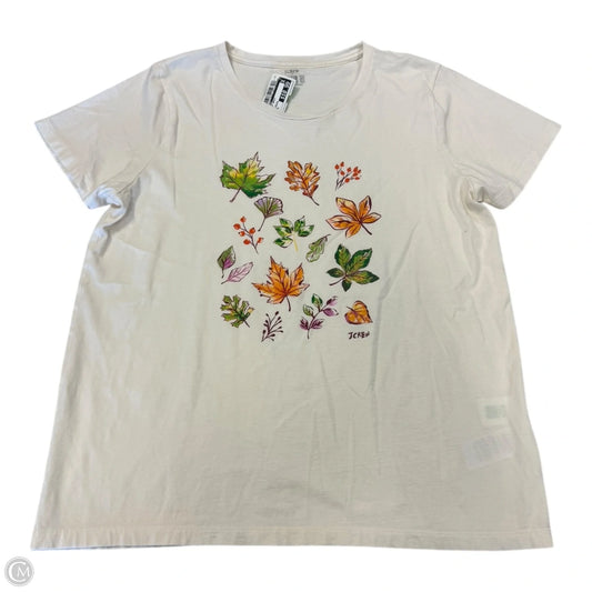 Top Short Sleeve Basic By J. Crew In Cream, Size: Xl