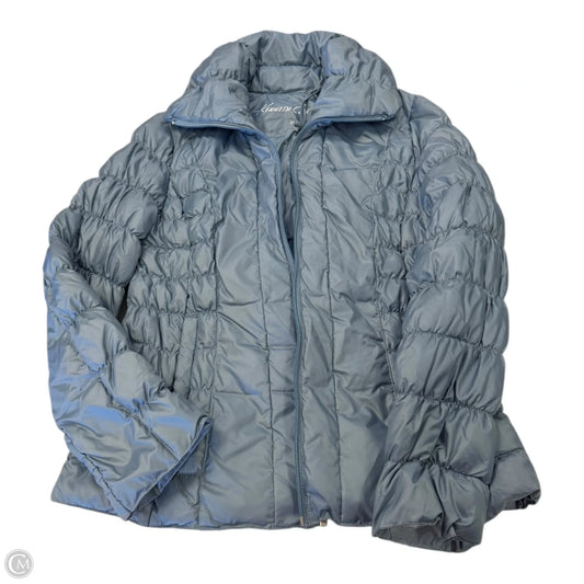 Jacket Puffer & Quilted By Kenneth Cole In Blue, Size: M