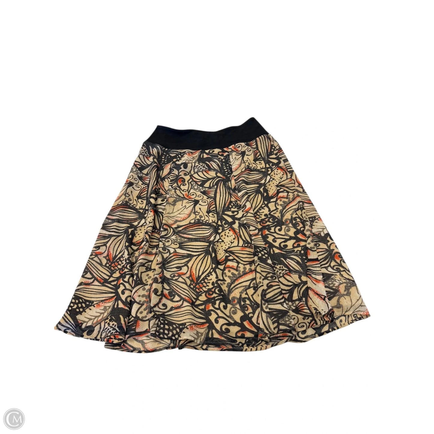 Skirt Midi By Jones Wear In Black & Brown, Size: L