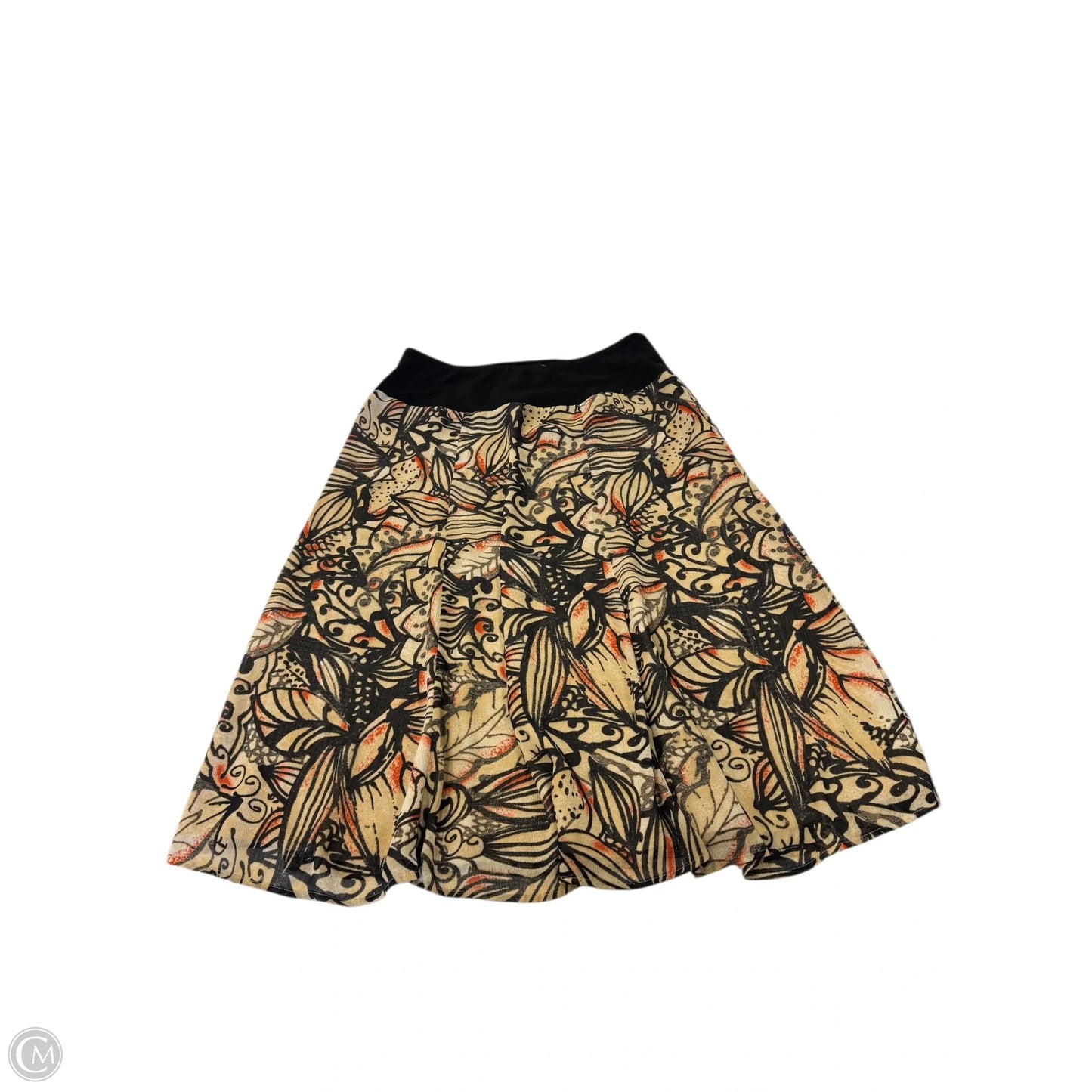 Skirt Midi By Jones Wear In Black & Brown, Size: L