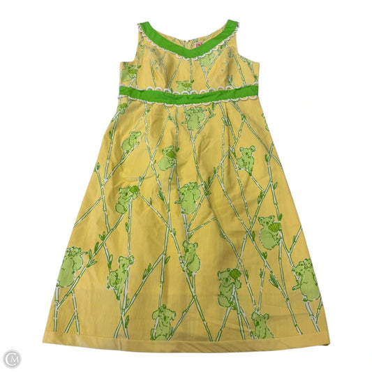 Dress Designer By Lilly Pulitzer In Green & Yellow, Size: 10