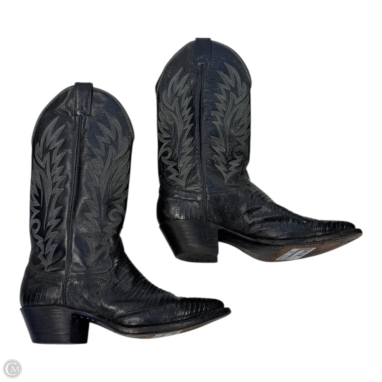 Boots Leather By Justin In Black, Size: 7