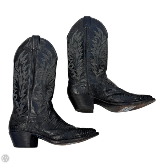 Boots Leather By Justin In Black, Size: 7