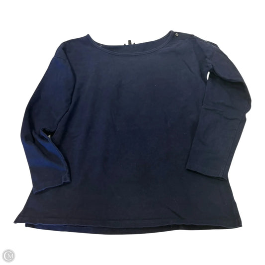 Top Long Sleeve By Talbots In Navy, Size: S
