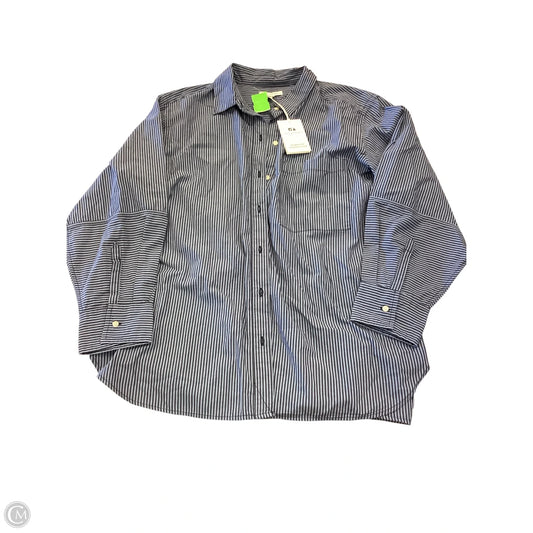 Top Long Sleeve By Free Assembly In Striped Pattern, Size: Xxl