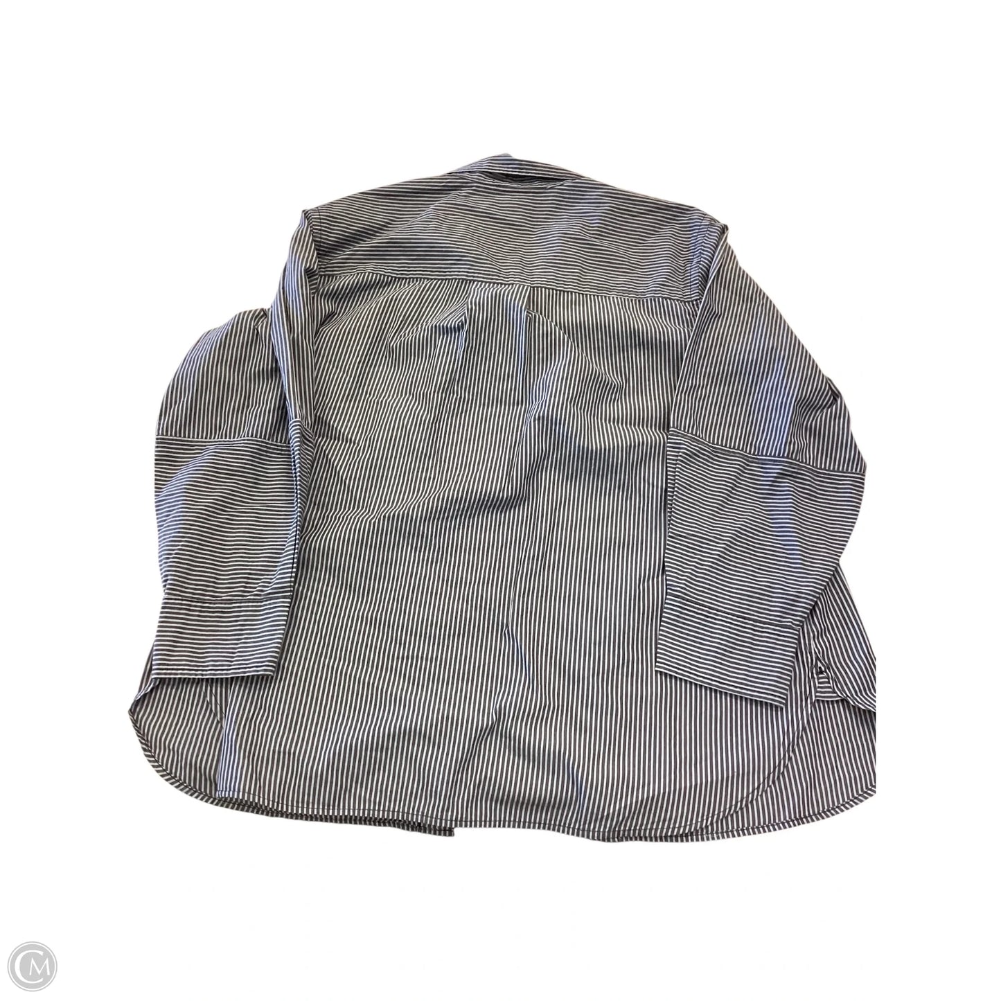 Top Long Sleeve By Free Assembly In Striped Pattern, Size: Xxl