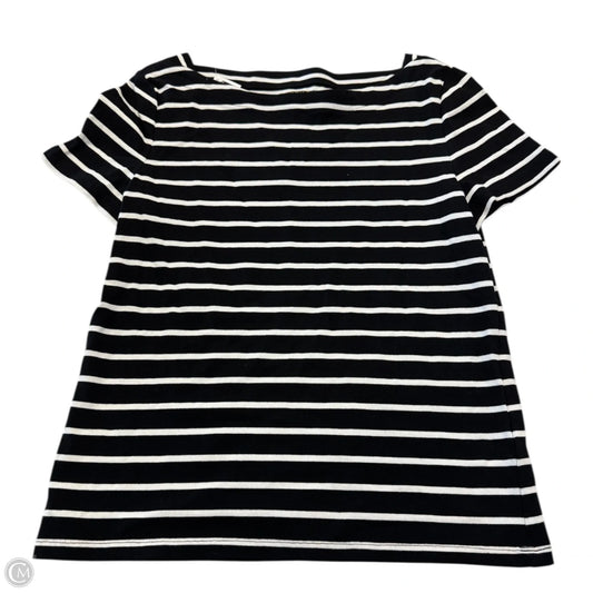 Top Short Sleeve Designer By Kate Spade In Striped Pattern, Size: M