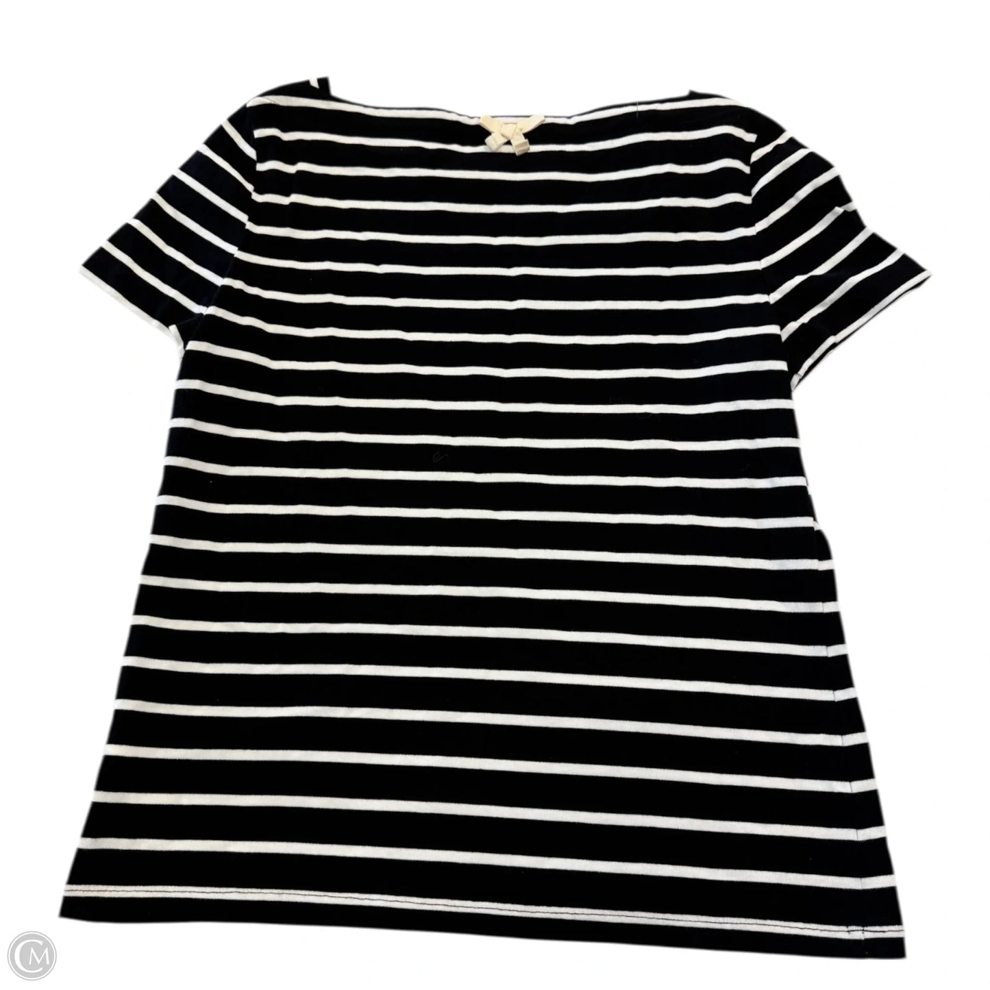 Top Short Sleeve Designer By Kate Spade In Striped Pattern, Size: M