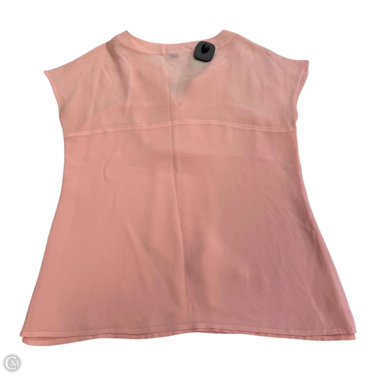 Blouse Short Sleeve By Ann Taylor In Pink, Size: S