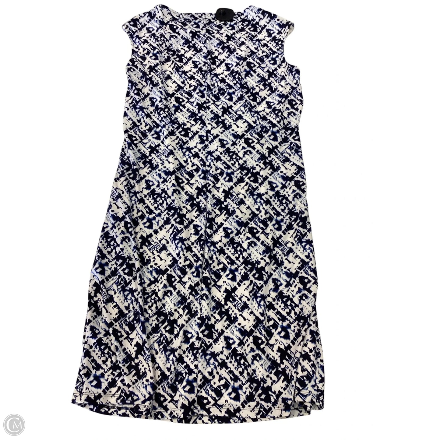 Dress Work By Chaps In Blue & White, Size: Xl