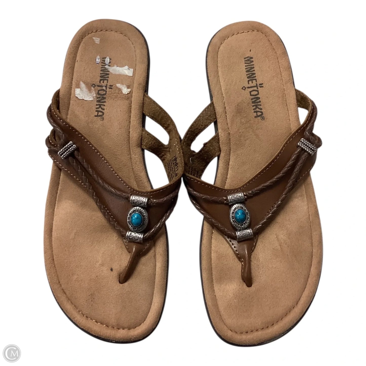 Sandals Flats By Minnetonka In Brown, Size: 7
