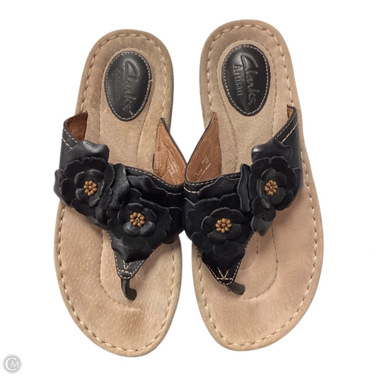 Sandals Flats By Clarks In Black, Size: 7