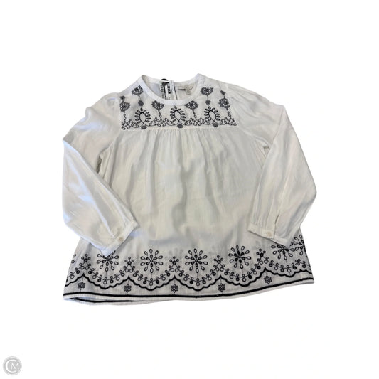 Top Long Sleeve By Lucky Brand In White, Size: S