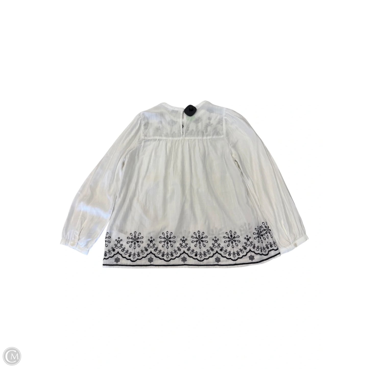 Top Long Sleeve By Lucky Brand In White, Size: S