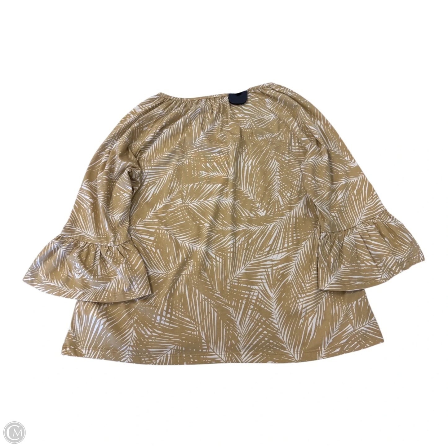 Top 3/4 Sleeve By Michael By Michael Kors In Tan, Size: S