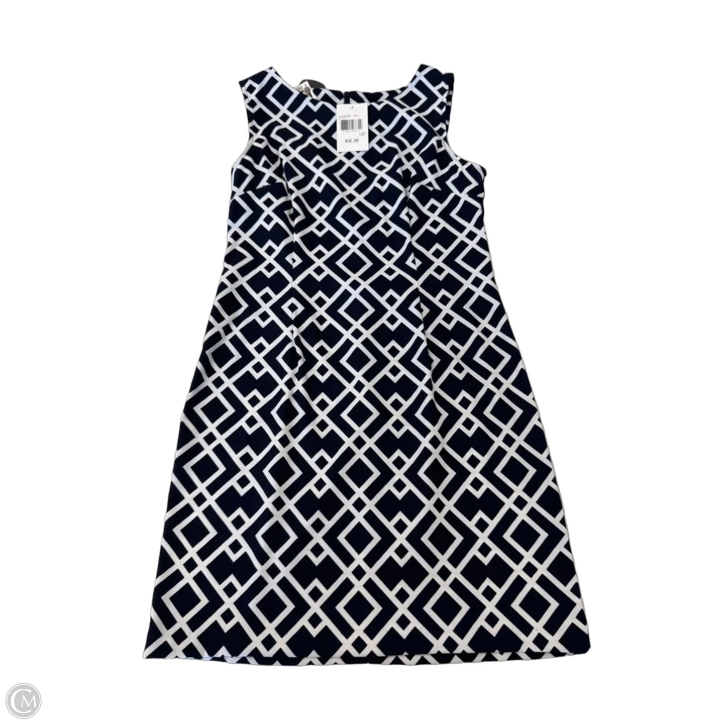 Dress Casual Short By Connected Apparel In Blue & White, Size: 12p