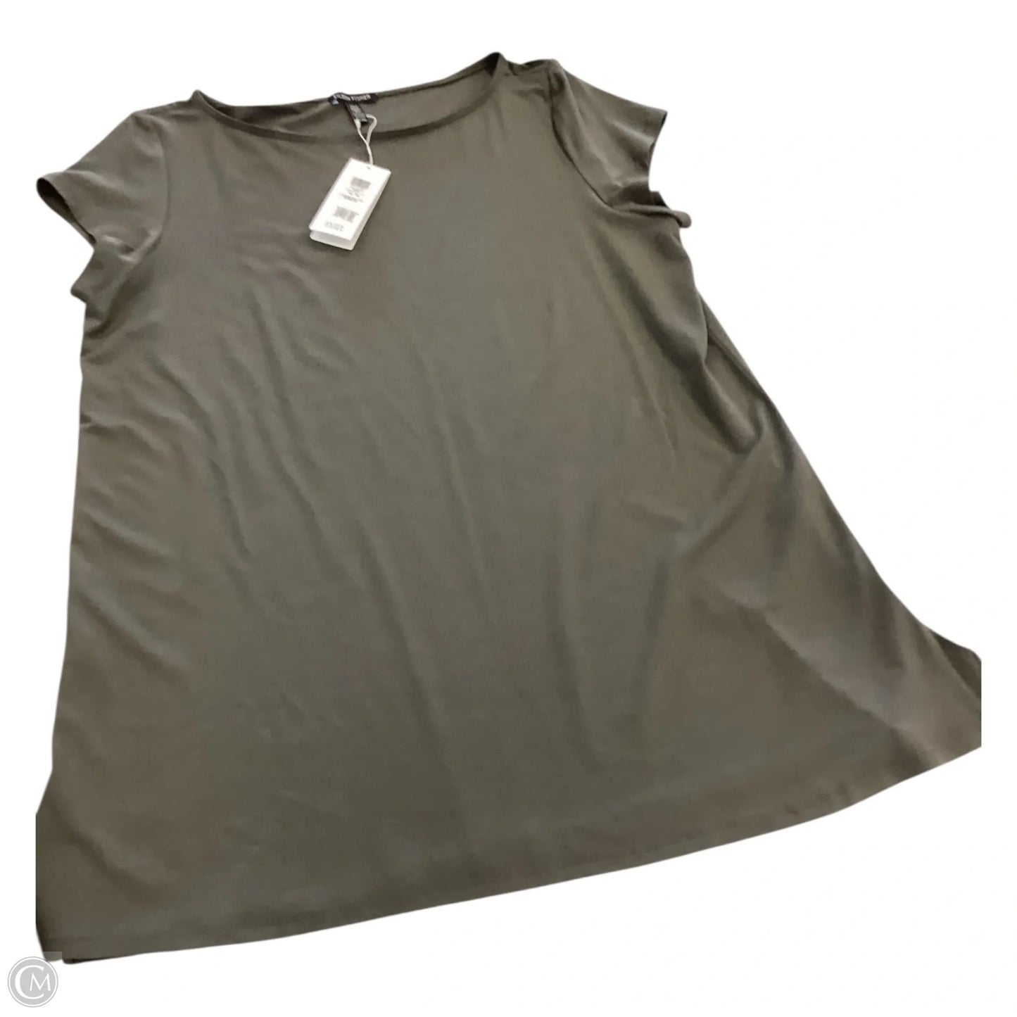 Tunic Short Sleeve By Eileen Fisher In Green, Size: Xl