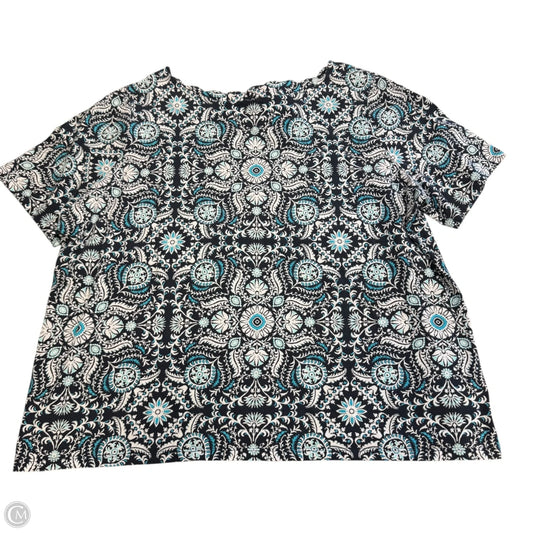 Top Short Sleeve By Talbots In Blue, Size: 2x