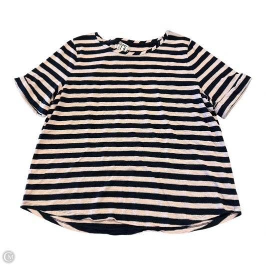Top Short Sleeve By Talbots In Striped Pattern, Size: 2x