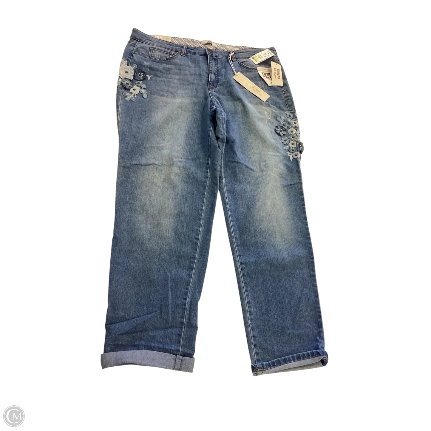 Jeans Straight By Vintage America In Blue, Size: 14