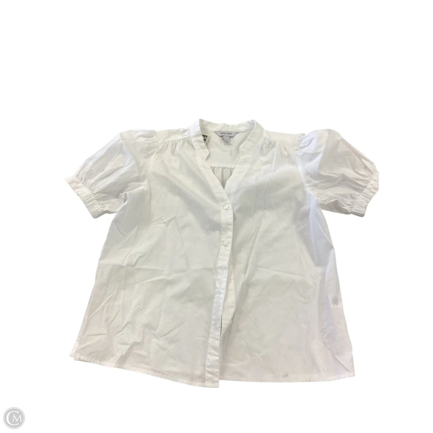 Top Short Sleeve By Nine West In White, Size: M