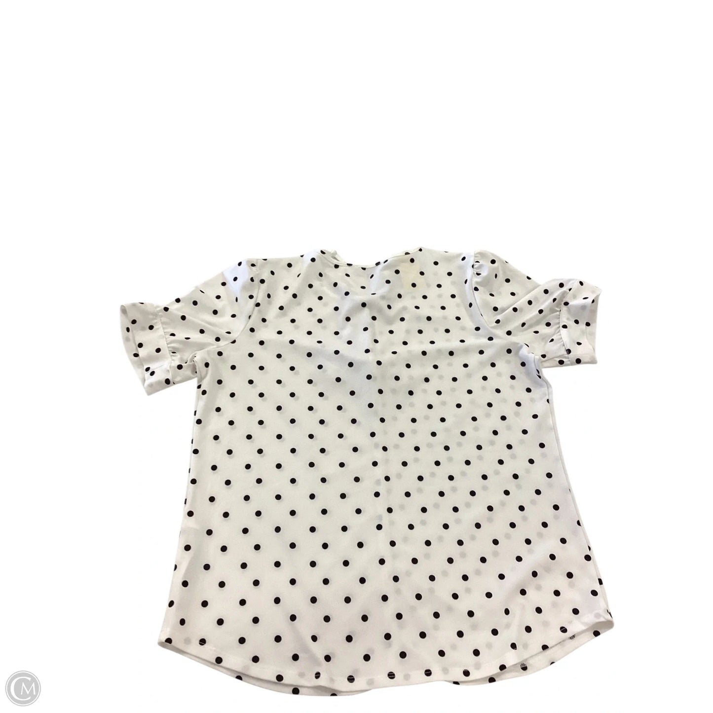Top Short Sleeve By Adrianna Papell In Polkadot Pattern, Size: S