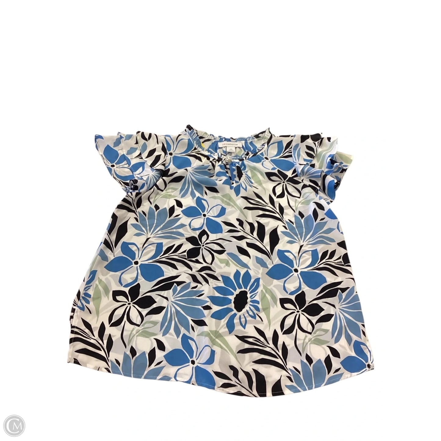 Top Short Sleeve By Liz Claiborne In Blue & Green, Size: Sp