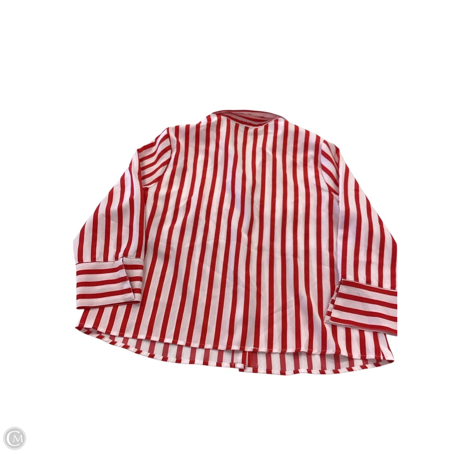 Top Long Sleeve By Adrienne Vittadini In Striped Pattern, Size: M