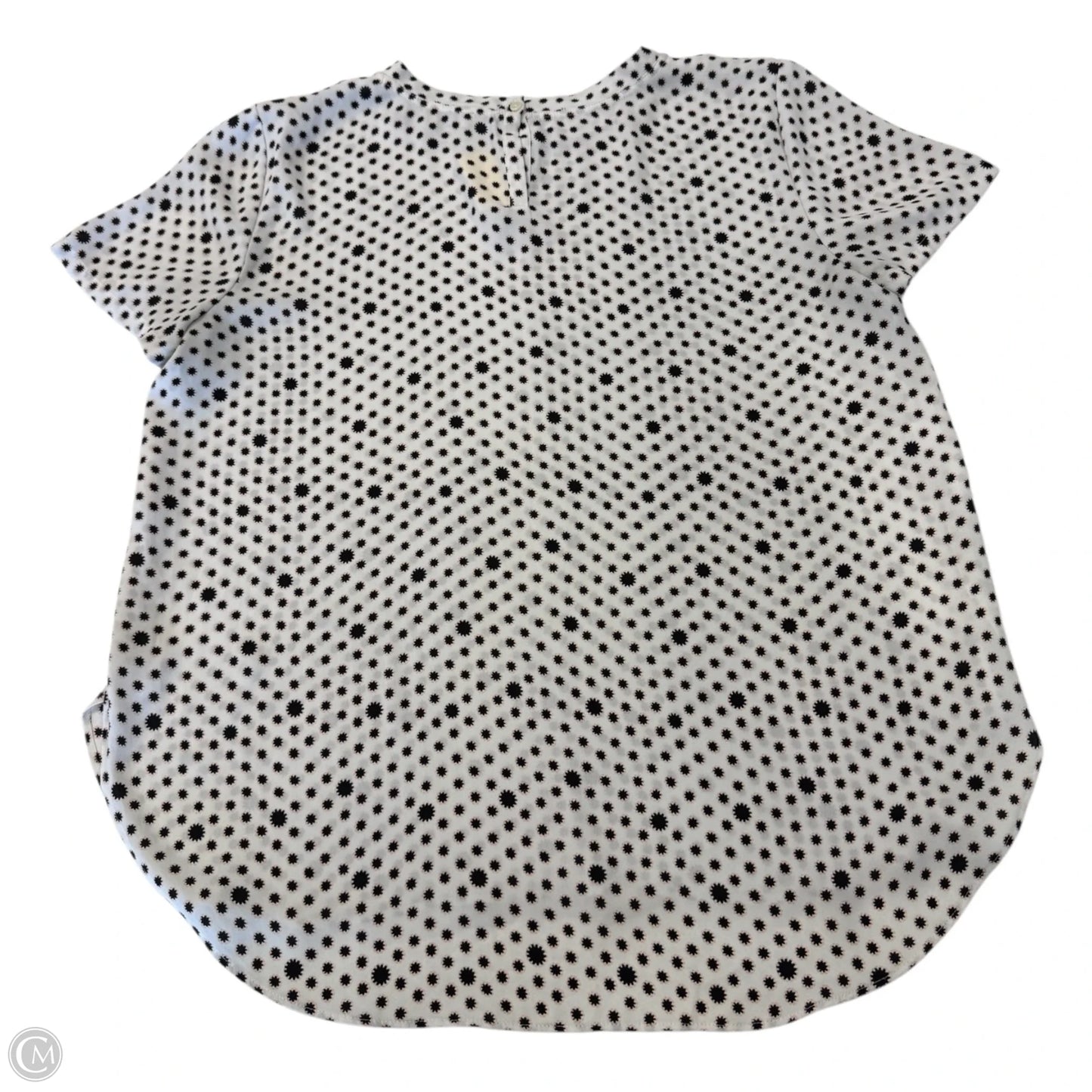 Top Short Sleeve By Loft In Black & White, Size: L