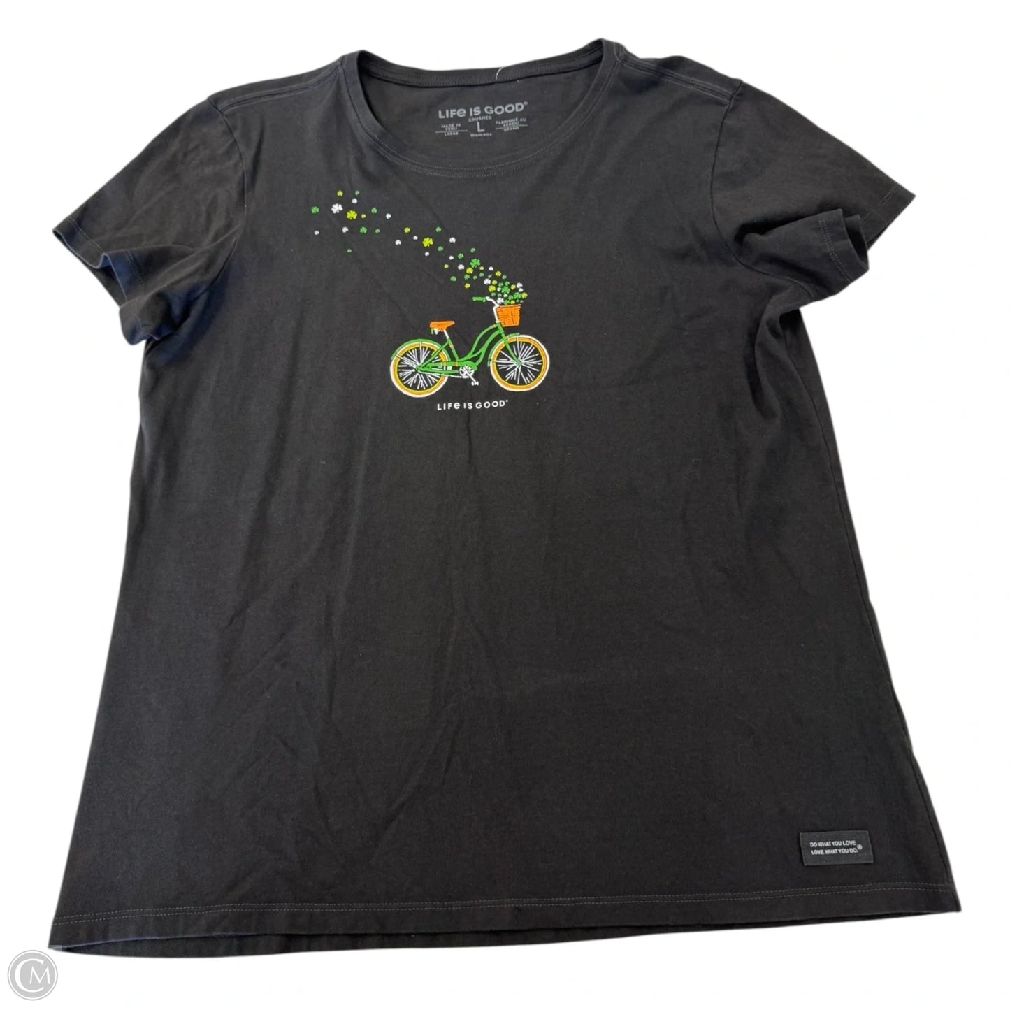 Top Short Sleeve Basic By Life Is Good In Grey, Size: L