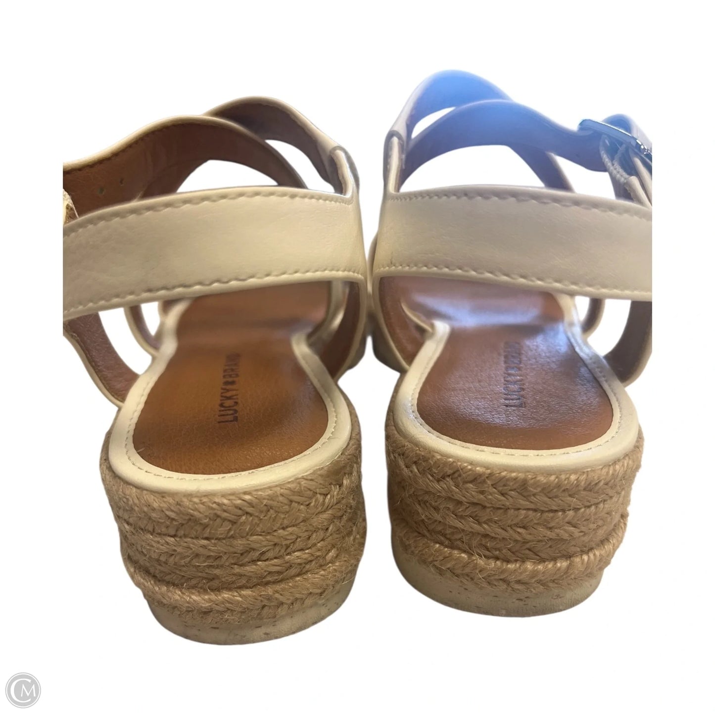 Sandals Heels Platform By Lucky Brand In White, Size: 7.5