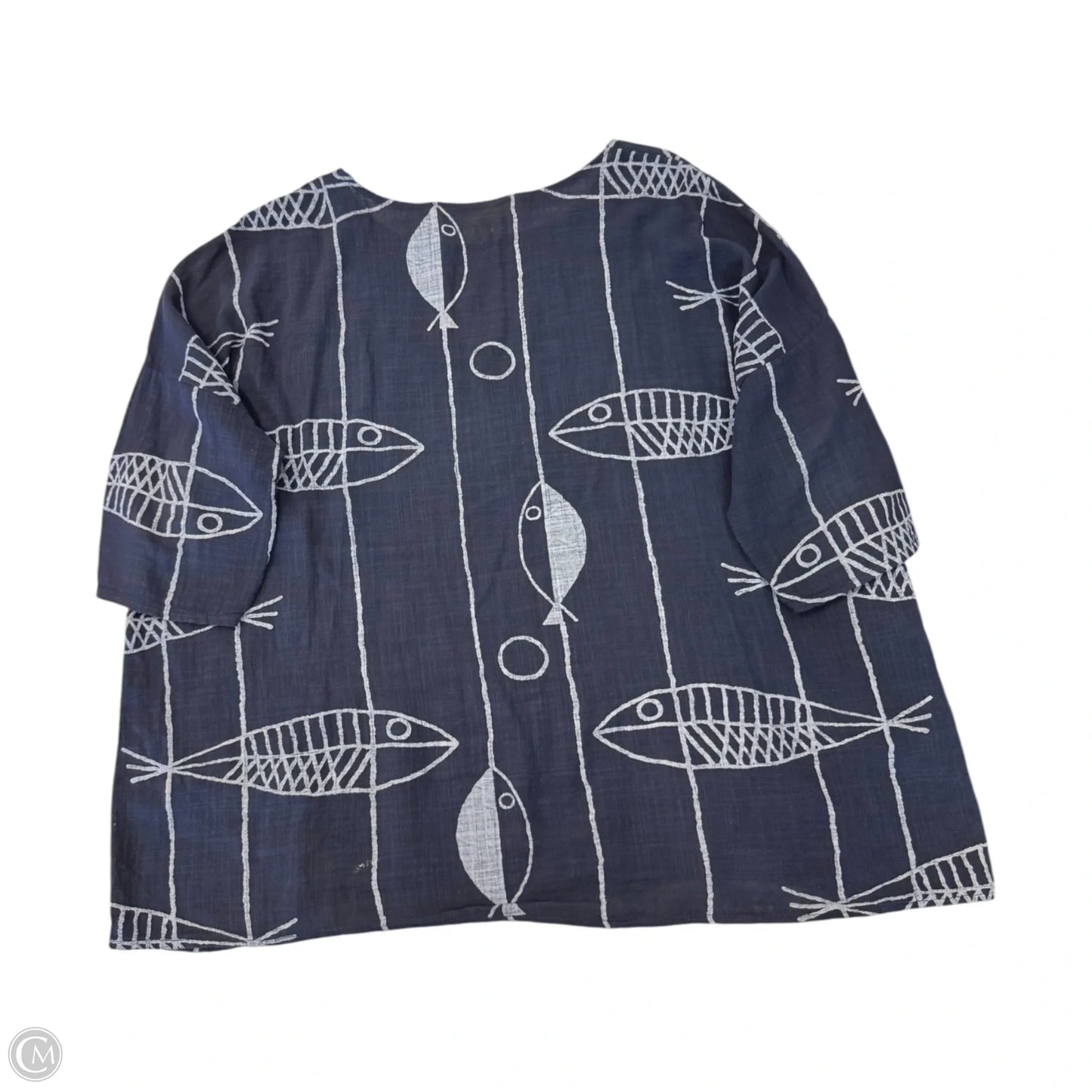 Top Long Sleeve By Clothes Mentor In Blue, Size: Xxl