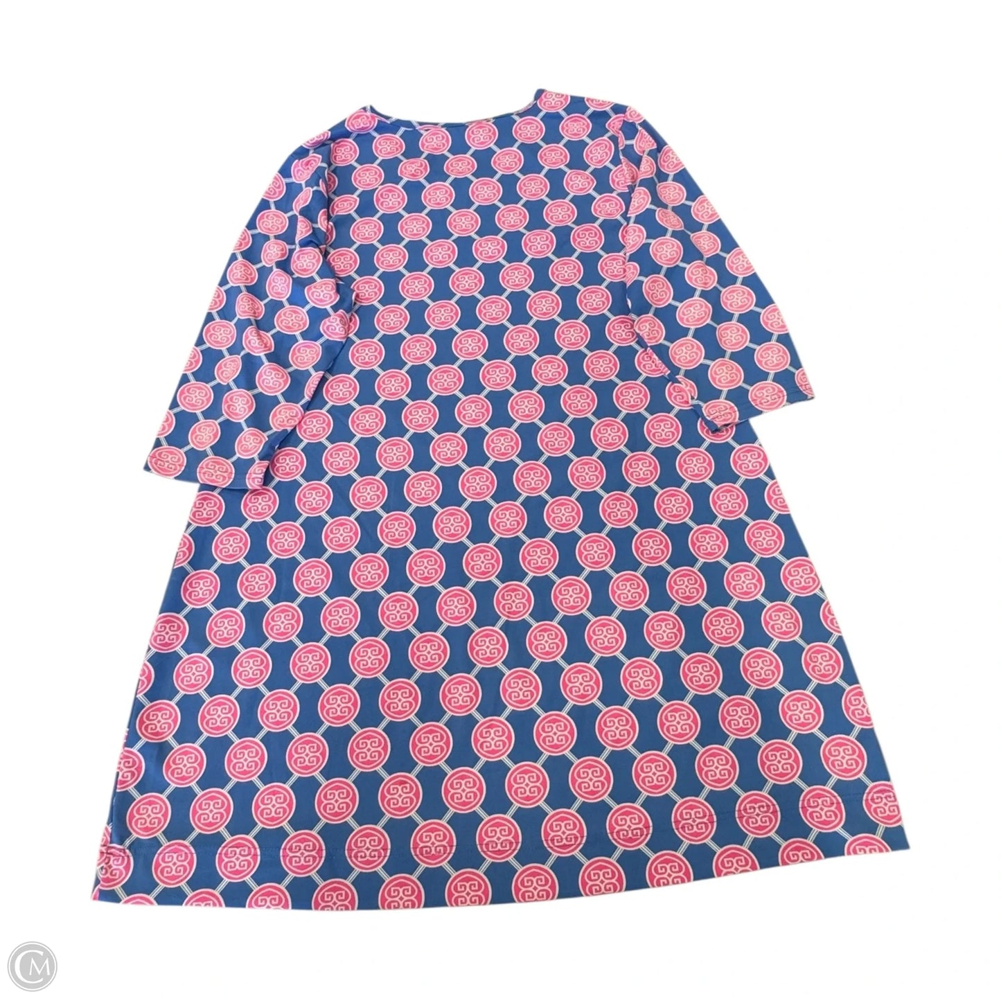 Dress Casual Short By Lulu B In Blue & Pink, Size: 1x