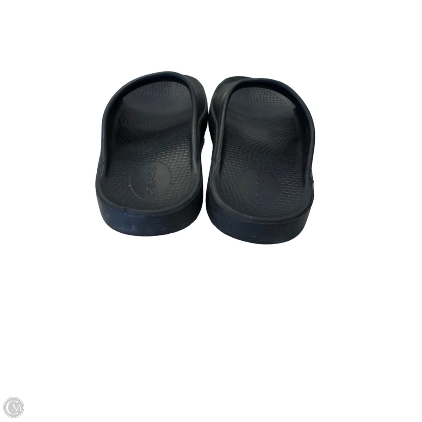 Sandals Flats By Oofos In Black, Size: 6