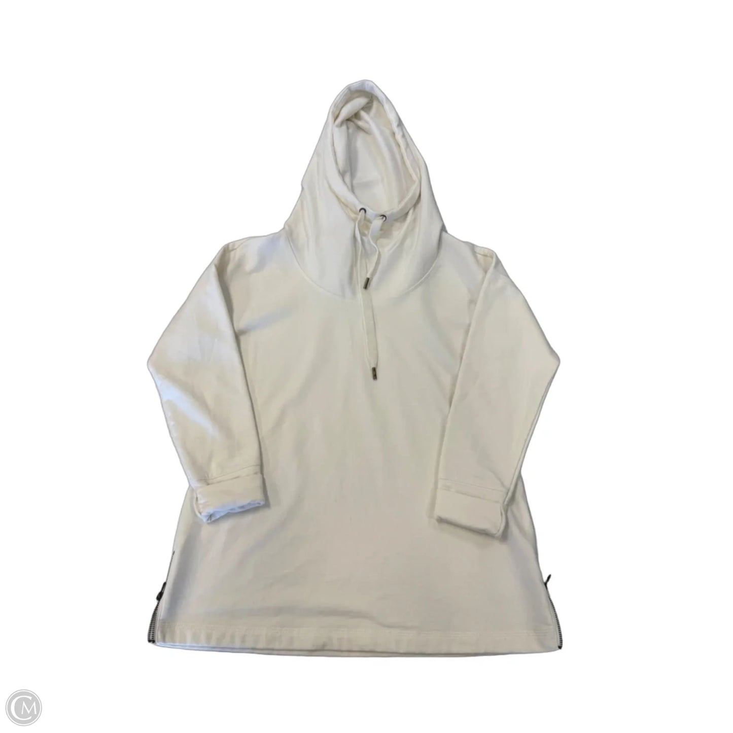 Sweatshirt Hoodie By Talbots In Cream, Size: Sp