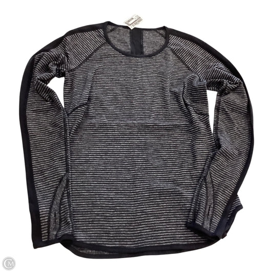 Top Long Sleeve By Lululemon In Black & Grey, Size: 6