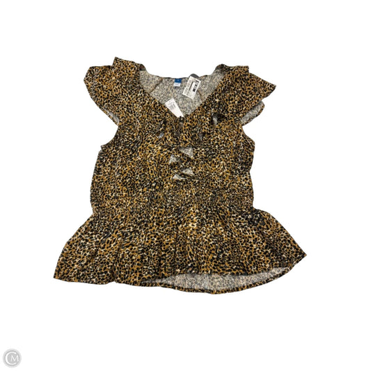 Blouse Sleeveless By Old Navy In Animal Print, Size: L