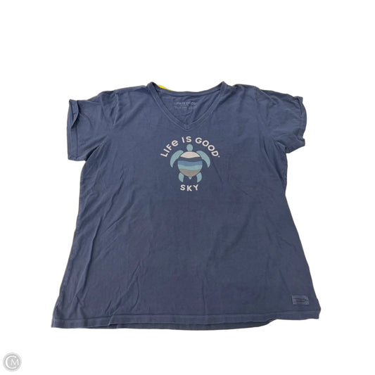 Top Short Sleeve Basic By Life Is Good In Blue, Size: Xxl