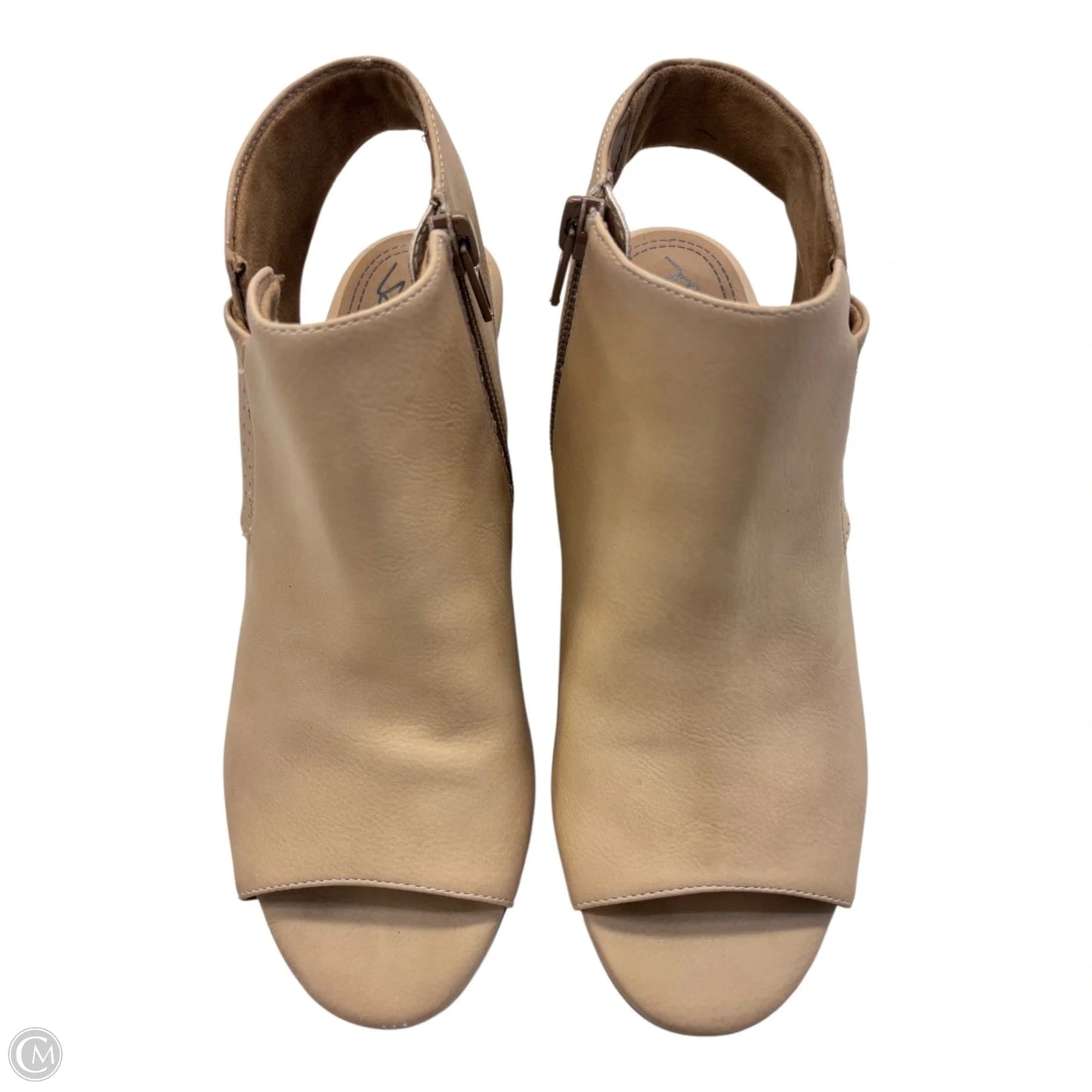 Boots Ankle Heels By Clothes Mentor In Tan, Size: 6